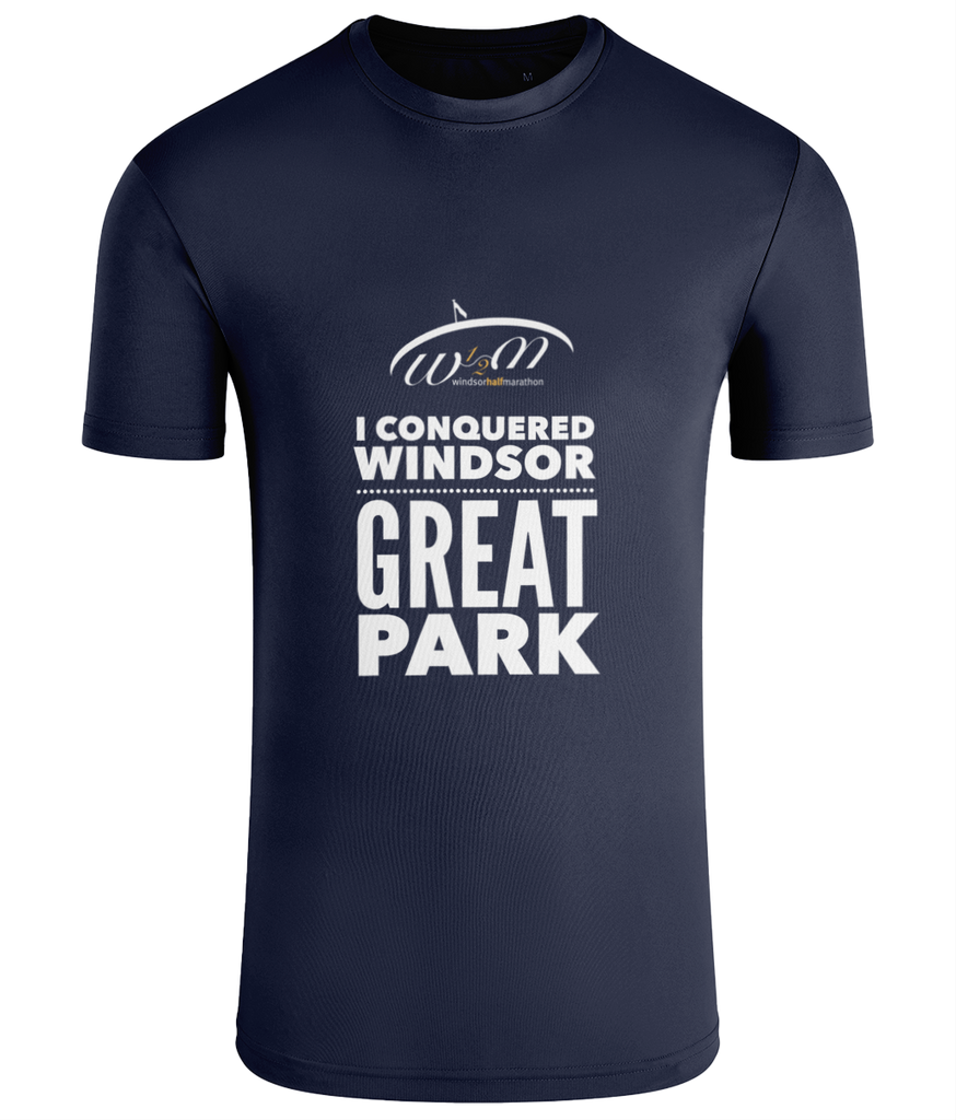 Windsor Half Marathon I conquered t-shirt French Navy